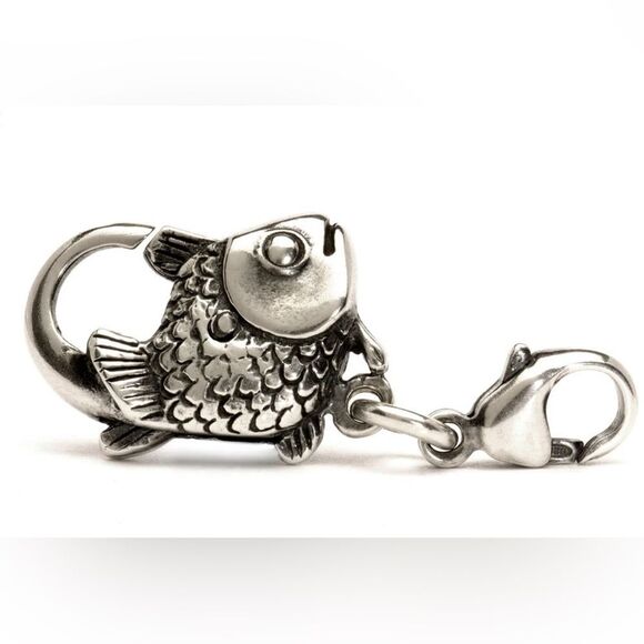 Trollbeads Big Fish Clasp, Silver, Retired - Picture 1 of 6